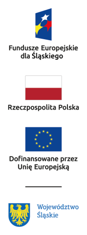 Logotypy: Dofinansowane prze Unię Europejską, Fundusze Europejskie dla Lubelskiego, Rzeczpospolita Polska, Województwo śląskie. Logotypy umieszczone w pionie.